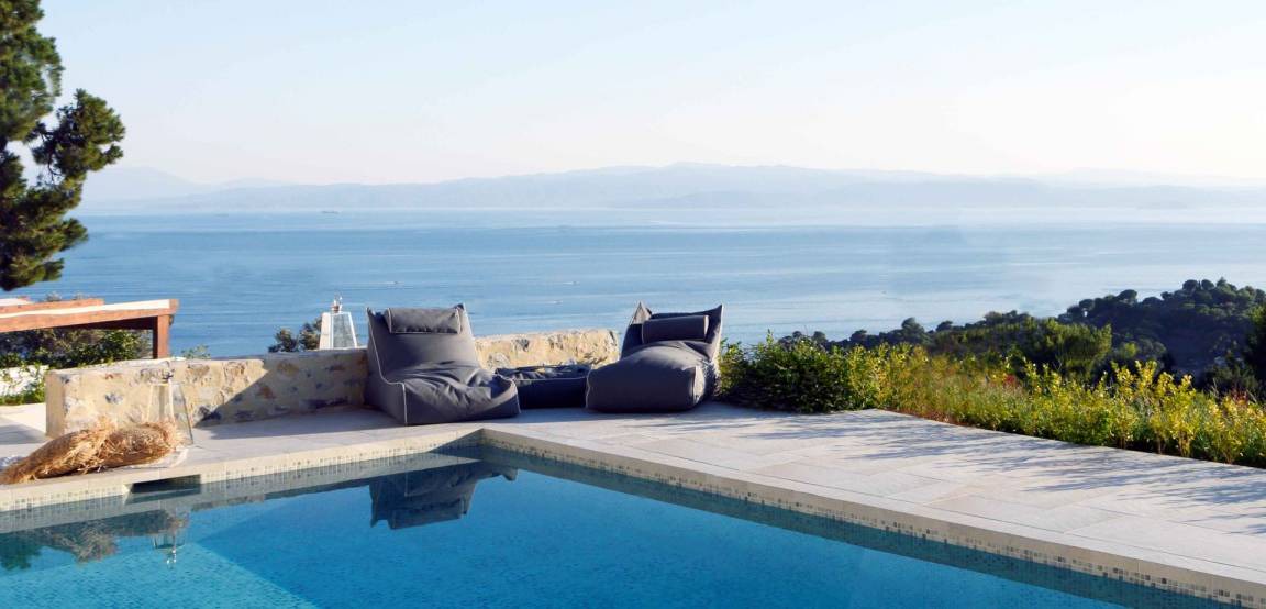 Agia Paraskevi Villa | Exquisite Skiathos Villa Skiathea Villa Alpha 3 Bedroom Private Pool Troulos