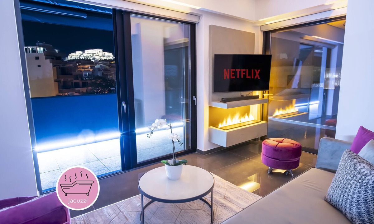 Gazi Apartment | Luxury Penthouse with Acropolis View and Jacuzzi
