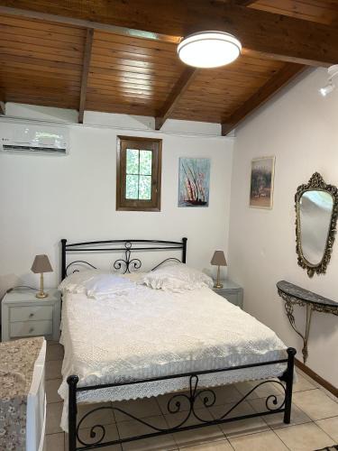 Khalandrion Apartment | One room with double bed and bathroom and Garden