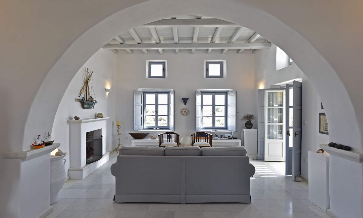 Paros Villa | Villa Asteras in Paros, privacy, private land, open view, stone built