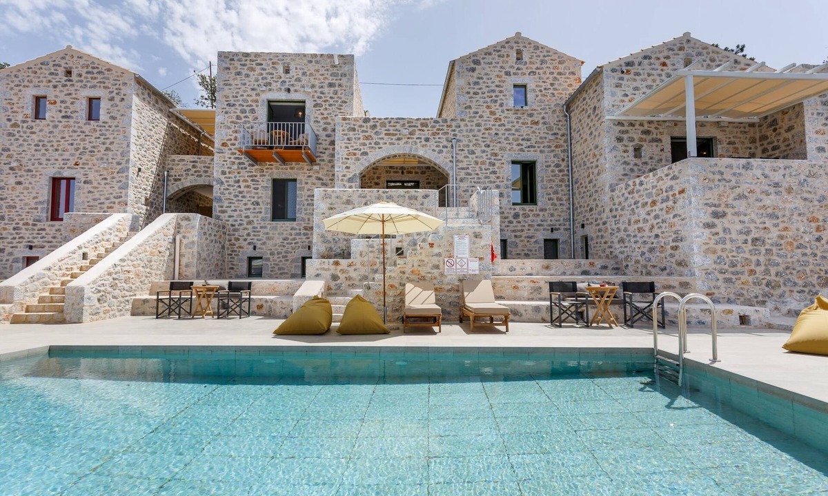 Limeni House | Villa POSEIDON with shared pool, exposed position over the sea, Peloponnese