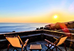 Andros Serenity-Adults Only-Sea view-pool/jacuzzi stone residence