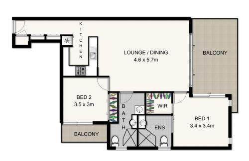 South Brisbane Apartment | Merivale stay in South Brisbane two beds two baths one parking