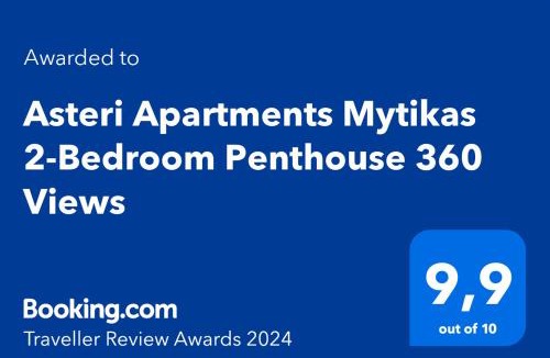 Mytikas Apartment | Asteri Apartments Mytikas 2-Bedroom Penthouse 360 Views