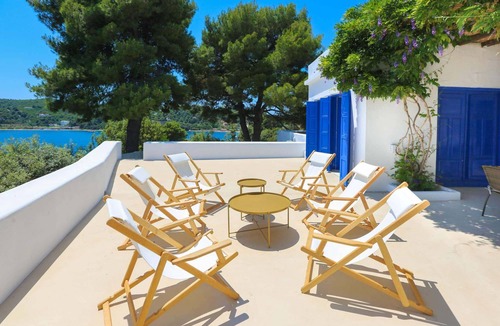 Katsarou Villa | Beachfront Greek Villa in Skiathos with Semi-Private Sandy Beach