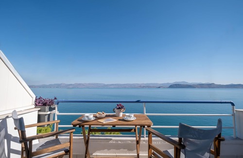 Kiveri Apartment | Beachfront Studio | Amazing Sea View balcony | near Nafplio, Epidaurus, Mycenae