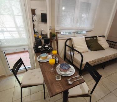 Larissa Apartment | Central Petite Hideaway with Balcony- Near Station