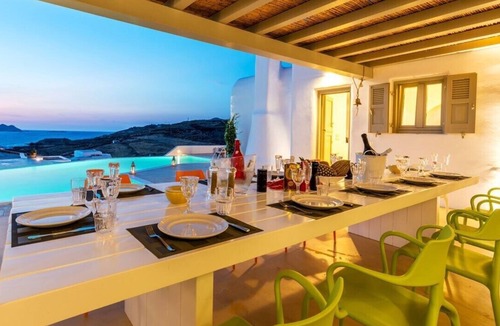 Ftelia Villa | Ftelia 8BR Villa with Pool & Sea View