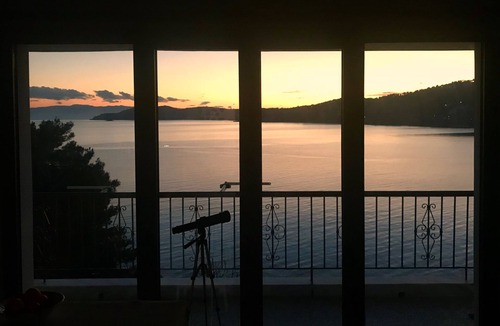 Skiathos Town House | Fully equipped seafront house with spectacular seaview & small beach right below