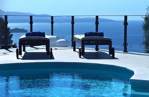 Katsarou Villa | Luxury private "Villa Hermes" with large pool and stunning views