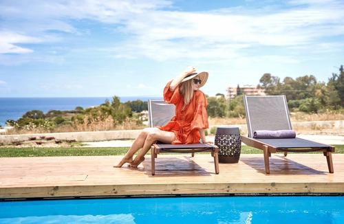Kallithea Villa | Luxury Rhodes Villa Amel Villa Sea View Private Swimming Pool 4 BDR Kalithea