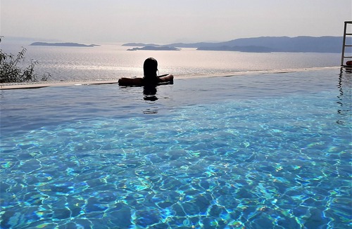 Glossa Villa | Malena Pool Villa with stunning view in a quiet location. Free WIFI and jacuz