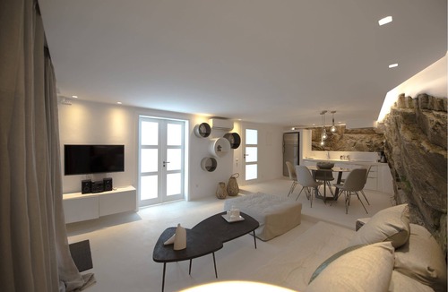 Tourlos House | My Rental Homes - Suite Amethyst, in Tourlos area, with shared pool, sea view