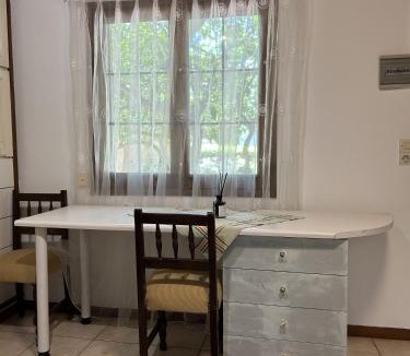Khalandrion Apartment | One room with double bed and bathroom and Garden