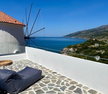 Evdilos Villa | Sea View Kerame