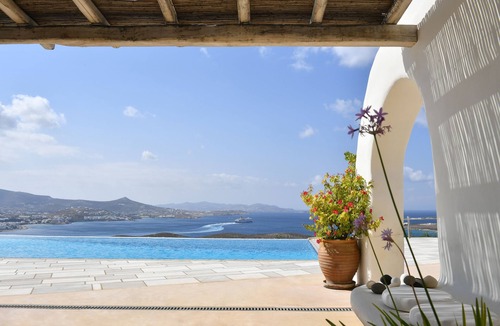 Krotiri Villa | Spacious Luxury Villa Delion-stunning sunset&bay view, infinity pool, by beaches