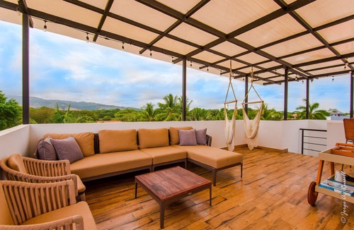 Playa Hermosa House | Steps from beach with private pool, rooftop terrace & swim up bar beach club!
