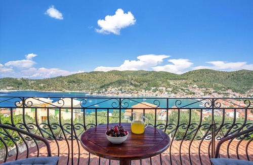 Vathy Apartment | Studio 'Veronis 5' with Sea View, Shared Pool & Wi-Fi