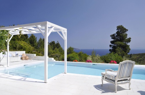 Votsi Villa | Stylish and Luxurious Anemolia Villa with private pool and stunning sea view!