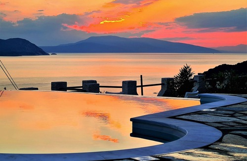 Xanthi Region Villa | Villa CAMELIA+VERONICA -Panoramic pool- Sea access-Privileged view of the Egean.