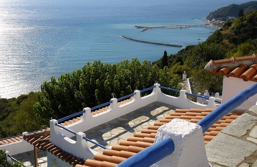 Xanthi Region Villa | Villa DAHLIA. Panoramic pool. Access to the sea. Privileged view of the Egean.