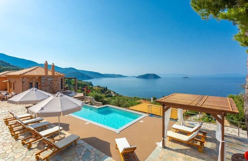 Xanthi Region Villa | Villa Diona: Large Private Pool, Walk to Beach, Sea Views, A/C, WiFi