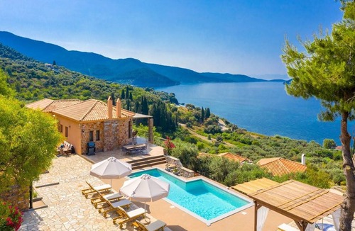 Xanthi Region Villa | Villa Diona: Large Private Pool, Walk to Beach, Sea Views, A/C, WiFi