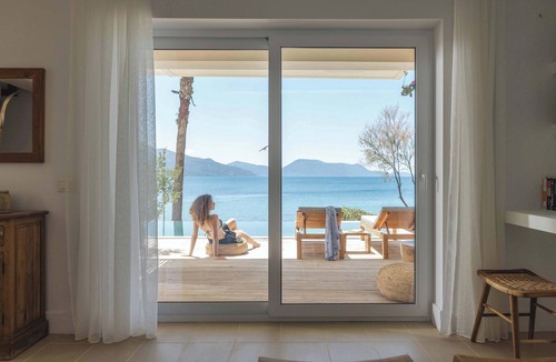 Pogonia Villa | Villa Madouri. 4/5 bed seafront villa with private pool