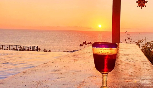 Sunsets + Ocean View Condo with WiFi, A/C, RoofTop, steps to Malecon and Beach