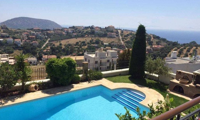Anavyssos Villa | Anavyssos Dream Villa with Pool and Sea View