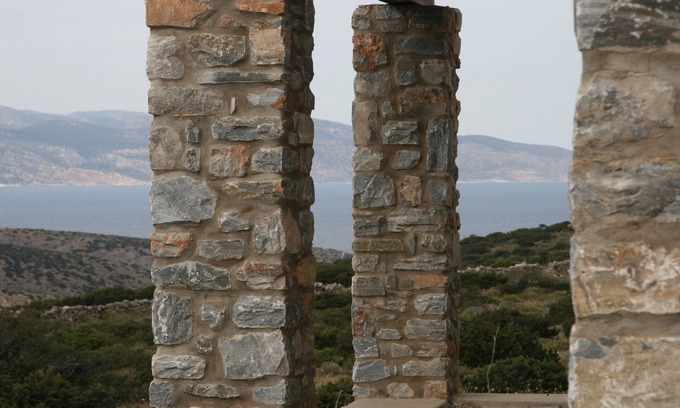 Irakleia Villa | Artemis Villa, stone villa with terraces and sea view.