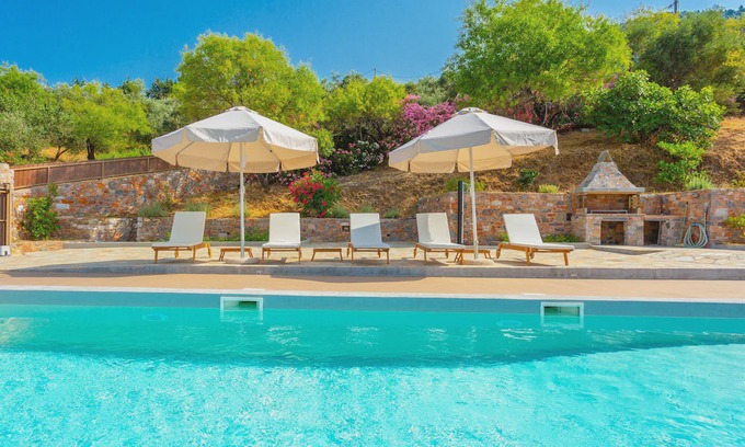 Xanthi Region Villa | Villa Diona: Large Private Pool, Walk to Beach, Sea Views, A/C, WiFi