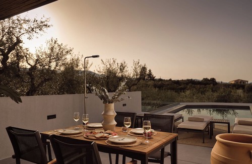 Psarou Villa | Villa with beautiful view and breathtaking sunset.